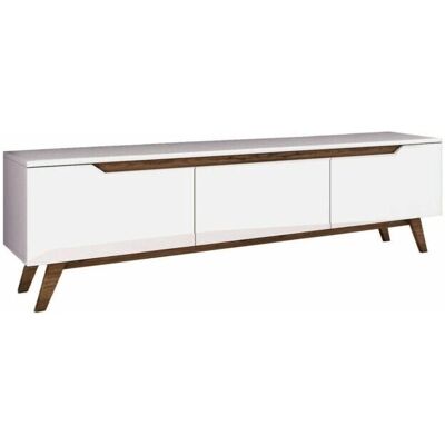 Dmora - Cor - Blanco y Nogal - 180x35x49 cm - TV Stand Dmora - Cor - Blanco y Nogal - 180x35x49 cm - TV Stand
