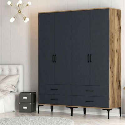 Dmora - Gran Armario Atria - 160 x 201 x 48 cm - Armario Dmora - Gran Armario Atria - 160 x 201 x 48 cm - Armario
