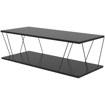 Dmora - Mesa de café moderna 120x50cm Antracita y Negro Dmora - Mesa de café moderna 120x50cm Antracita y Negro