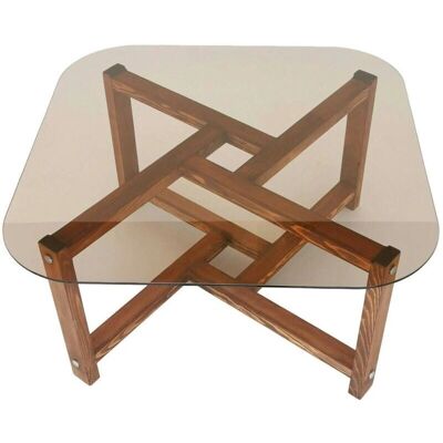 Dmora Mesa de café Roble - 80x80x40 cm - Diseño moderno Dmora Mesa de café Roble - 80x80x40 cm - Diseño moderno