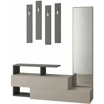 Muebles de entrada Dmora - Consola de almacenamiento 137x35x55cm - Gris topo Muebles de entrada Dmora - Consola de almacenamiento 137x35x55cm - Gris topo