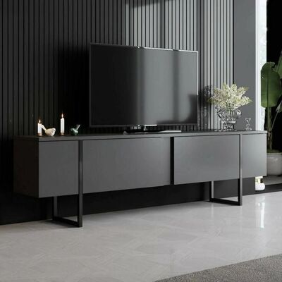 Mueble de televisión Dmora Dgridell - Estante de pared moderno Mueble de televisión Dmora Dgridell - Estante de pared moderno