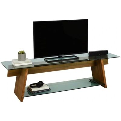 Dmora Soporte de TV Moderno con Montaje en Pared - 158cm - Nogal y Verde Dmora Soporte de TV Moderno con Montaje en Pared - 158cm - Nogal y Verde