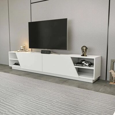 Dmora Estantería de TV Moderna - Ahorro de espacio, Montaje en pared, 240cm Dmora Estantería de TV Moderna - Ahorro de espacio, Montaje en pared, 240cm