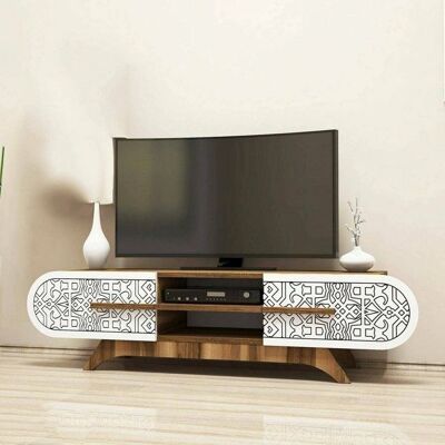 Dmora Mueble TV Moderno - Ahorra Espacio, Funcional, 145x37x37cm Dmora Mueble TV Moderno - Ahorra Espacio, Funcional, 145x37x37cm