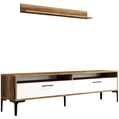 Unidad de Pared Dkateri - Muebles de Salón Multiusos con Gabinete de TV - 180x35x47 cm Unidad de Pared Dkateri - Muebles de Salón Multiusos con Gabinete de TV - 180x35x47 cm