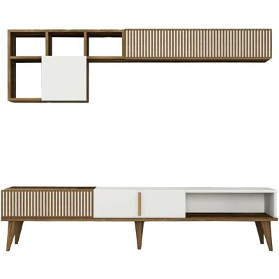 Unidad de Pared Moderna Dmora con Almacenamiento - 180x35x40 cm Unidad de Pared Moderna Dmora con Almacenamiento - 180x35x40 cm