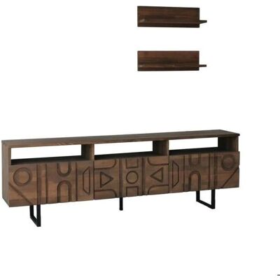 Dmora Nuez Mueble TV - Mueble de espacio eficiente Dmora Nuez Mueble TV - Mueble de espacio eficiente
