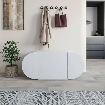 DMORA - Okeanos - Weiß - 110x40x50 cm - Aufbewahrungsschrank DMORA - Okeanos - Weiß - 110x40x50 cm - Aufbewahrungsschrank