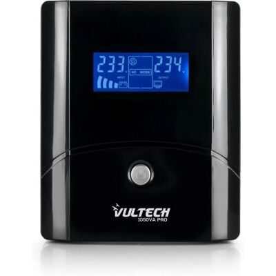 Vultech UPS1050VA-PRO - Sistema de alimentación ininterrumpida línea interactiva 1.05 kVA - Negro Vultech UPS1050VA-PRO - Sistema de alimentación ininterrumpida línea interactiva 1.05 kVA - Negro