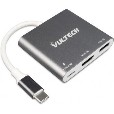Vultech Vultech ATC-01 Adattatore grafico USB - 4K - Argento Vultech Vultech ATC-01 Adattatore grafico USB - 4K - Argento
