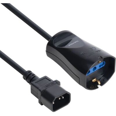 Câble d'Alimentation Vultech MU-UPS02 - IEC C14 & Schuko - 0,125m Câble d'Alimentation Vultech MU-UPS02 - IEC C14 & Schuko - 0,125m