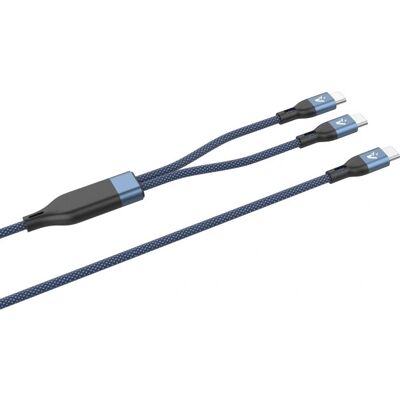 Vultech CS-NCCC12BL Câble USB - 1,2 m USB-C à USB-C - Bleu - Publicité Vultech CS-NCCC12BL Câble USB - 1,2 m USB-C à USB-C - Bleu - Publicité