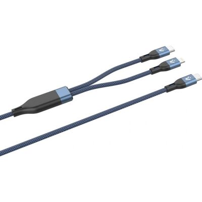 Vultech CS-NCCL12BL USB Kabel - 1,2m, Blauw, Snelladen Vultech CS-NCCL12BL USB Kabel - 1,2m, Blauw, Snelladen