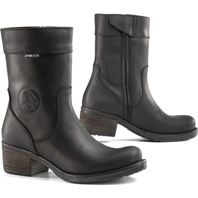 Falco Ayda 2 Wasserdichte Damen Motorradstiefel - Schwarz - Größe 36 - CE-zertifiziert Falco Ayda 2 Wasserdichte Damen Motorradstiefel - Schwarz - Größe 36 - CE-zertifiziert