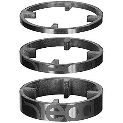 Deda Elementi HSS 46 Carbon Headset Abstandshalter - Schwarz auf Schwarz 1 1/8" - 3/5/10mm Deda Elementi HSS 46 Carbon Headset Abstandshalter - Schwarz auf Schwarz 1 1/8" - 3/5/10mm