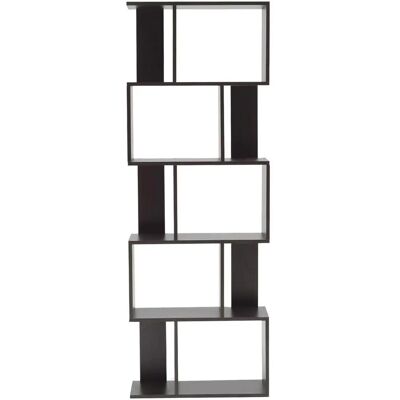 Rebecca Mobili Scaffale Wengé Marrone 5 Ripiani - Libreria Rebecca Mobili Scaffale Wengé Marrone 5 Ripiani - Libreria