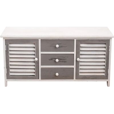 panca Rebecca Rebecca Mobili Mobili Credenza 3 Cassetti 2 Ante Legno Bianco Grigio - Mobili panca Rebecca Rebecca Mobili Mobili Credenza 3 Cassetti 2 Ante Legno Bianco Grigio - Mobili