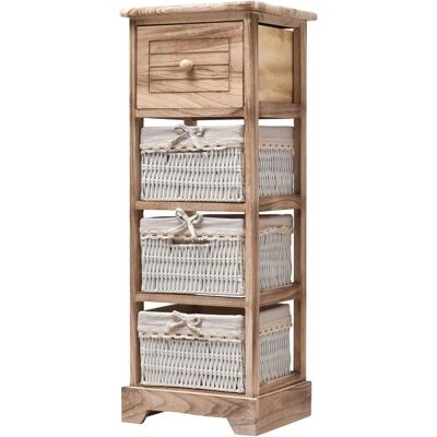 Cassettiera Rebecca - Legno Rustico 81x30x27 Cassettiera Rebecca - Legno Rustico 81x30x27