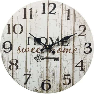 Orologio da Parete Bianco Shabby - Orologio da Parete Orologio da Parete Bianco Shabby - Orologio da Parete
