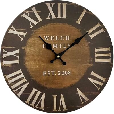 Rebecca Wanduhr Groß Industriell Holz - Wanddekoration Rebecca Wanduhr Groß Industriell Holz - Wanddekoration