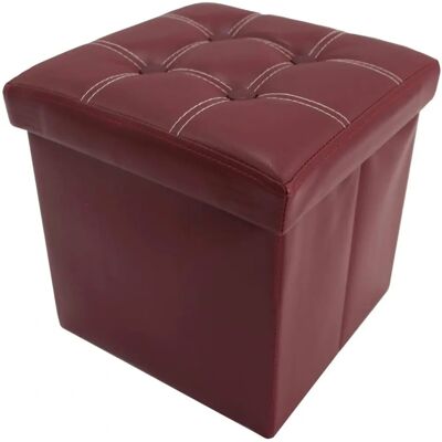 Mobili Rebecca Rebecca Bordeaux Pouf Pieghevole - Ottomano Mobili Rebecca Rebecca Bordeaux Pouf Pieghevole - Ottomano