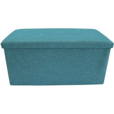 Mobili Rebecca Rebecca Pouf Tessuto Turchese 38x76x38 - Panca Mobili Mobili Rebecca Rebecca Pouf Tessuto Turchese 38x76x38 - Panca Mobili