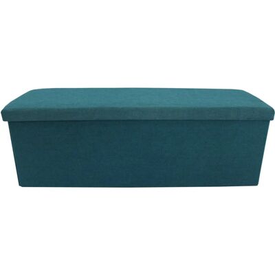Rebecca Meubles Pouf de Rangement Bleu - 38x110x38 - Publicité Rebecca Meubles Pouf de Rangement Bleu - 38x110x38 - Publicité
