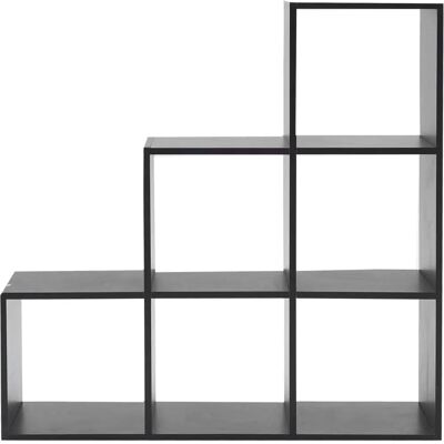 Rebecca Mobili Libreria Nera - Scaffale di Stoccaggio - 97.5x97.5x29 cm Rebecca Mobili Libreria Nera - Scaffale di Stoccaggio - 97.5x97.5x29 cm