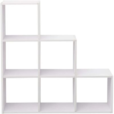 Scaffale Cubo Bianco Rebecca - Libreria - Conservazione Moderna MDF Scaffale Cubo Bianco Rebecca - Libreria - Conservazione Moderna MDF