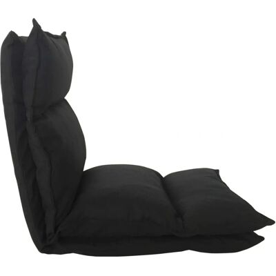 Sedia di Meditazione Rebecca - Poliestere Nero Acciaio 70x56x70 Sedia di Meditazione Rebecca - Poliestere Nero Acciaio 70x56x70