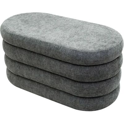 Pouf de rangement gris Rebecca - Pouf - Publicité Pouf de rangement gris Rebecca - Pouf - Publicité