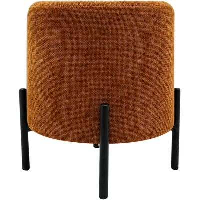 Pouf Rebecca Mobili Semal - 43,5x38x38 - Moderne, Orange, Acier - Publicité Pouf Rebecca Mobili Semal - 43,5x38x38 - Moderne, Orange, Acier - Publicité