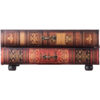 Rebecca Mini Buch Aufbewahrungsbox - Vintage Stil, Braun Rebecca Mini Buch Aufbewahrungsbox - Vintage Stil, Braun
