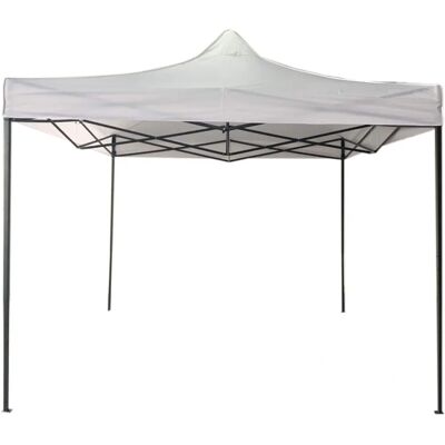Gazebo Rebecca - Rifugio Pieghevole in Metallo per Giardino e Mercato - 3x3 Gazebo Rebecca - Rifugio Pieghevole in Metallo per Giardino e Mercato - 3x3