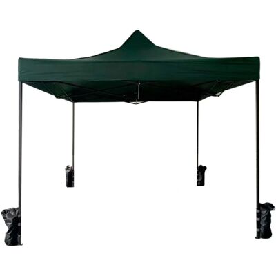 Gazebo Rebecca - 3x3m, Verde, Metallo, Poliestere, 4 Pesi Gazebo Rebecca - 3x3m, Verde, Metallo, Poliestere, 4 Pesi