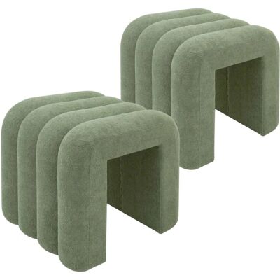 Rebecca Mobili Bamya 40x38x40 U-förmiger Hocker - Hocker Rebecca Mobili Bamya 40x38x40 U-förmiger Hocker - Hocker