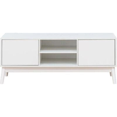 Mobili Rebecca Gabinete de TV Blanco Moderno con Estantes - Mueble de TV Mobili Rebecca Gabinete de TV Blanco Moderno con Estantes - Mueble de TV