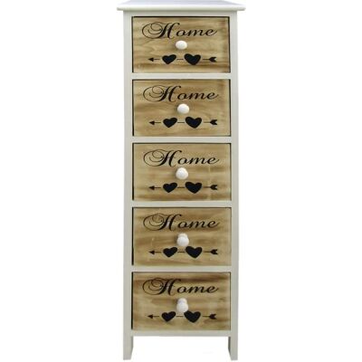 Rebecca Möbel Kommode - 5 Schubladen Weiß Holz - Schlafzimmer Rebecca Möbel Kommode - 5 Schubladen Weiß Holz - Schlafzimmer