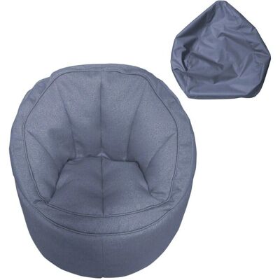 Mobili Rebecca Blau Polyester Sofa Pouf - 70x75x75 cm Mobili Rebecca Blau Polyester Sofa Pouf - 70x75x75 cm