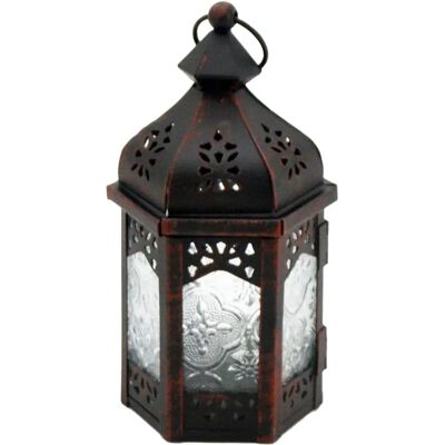 Rebecca Kerzenhalter - Ethnisches Glas Metall 17x9x8 Rebecca Kerzenhalter - Ethnisches Glas Metall 17x9x8