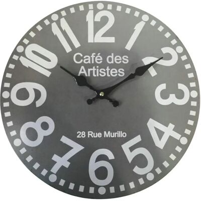 Reloj de Pared Redondo Gris Mobili Rebecca - Reloj de pared Reloj de Pared Redondo Gris Mobili Rebecca - Reloj de pared