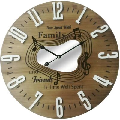 Mobili Rebecca Wanduhr Braun - Wanduhr Mobili Rebecca Wanduhr Braun - Wanduhr