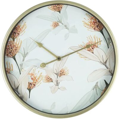 Mobili Rebecca Reloj de Pared - Vintage Floral Decor - 40cm Mobili Rebecca Reloj de Pared - Vintage Floral Decor - 40cm