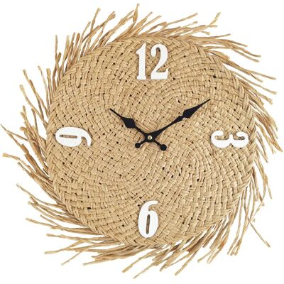 Reloj de Pared de Paja Rebecca - Accesorio Decorativo Reloj de Pared de Paja Rebecca - Accesorio Decorativo