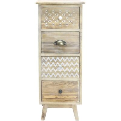 Rebecca Mobili Cajonera estrecha - Madera Boho Shabby Muebles Dormitorio Rebecca Mobili Cajonera estrecha - Madera Boho Shabby Muebles Dormitorio