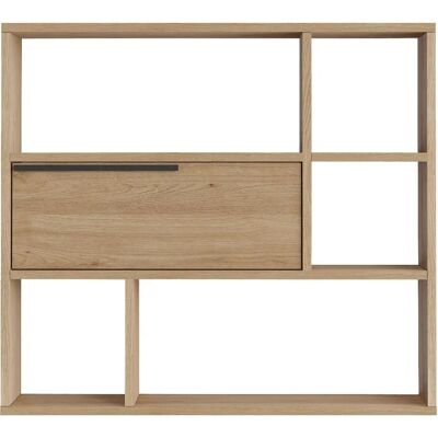 Estantería de Pared Rebecca Mobili - Roble Claro - 81x90x22 Estantería de Pared Rebecca Mobili - Roble Claro - 81x90x22