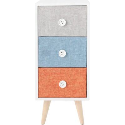 Mobili Rebecca Nachttisch mit 3 Schubladen - Buntes Modernes Möbel Mobili Rebecca Nachttisch mit 3 Schubladen - Buntes Modernes Möbel