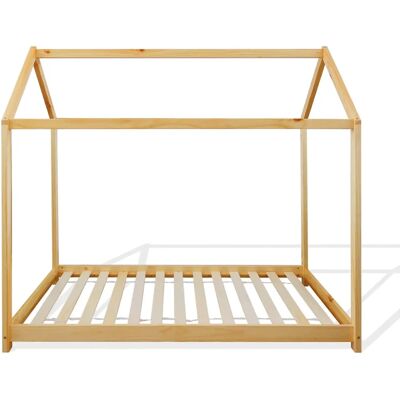 Mobili Rebecca Naturholz Hausbett - Montessori Einzelbett für Kinder Mobili Rebecca Naturholz Hausbett - Montessori Einzelbett für Kinder
