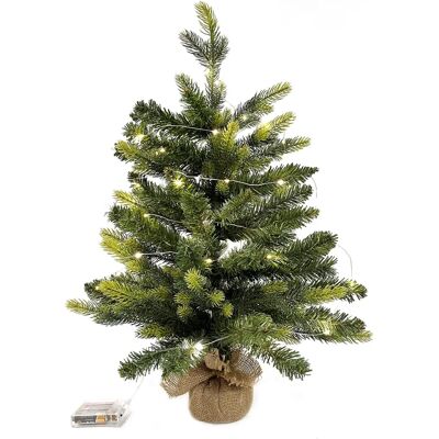 Rebecca Mobili Mini Grüner Weihnachtsbaum mit 50 LED-Lichtern - Klein Rebecca Mobili Mini Grüner Weihnachtsbaum mit 50 LED-Lichtern - Klein